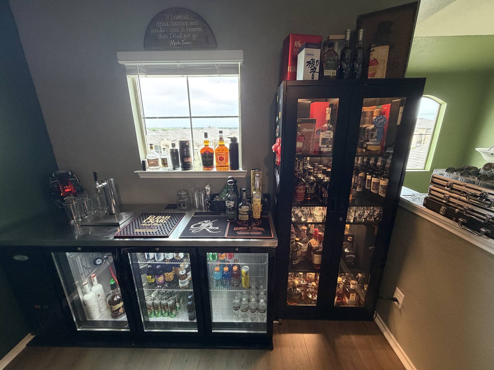 Home bar and spirits collection